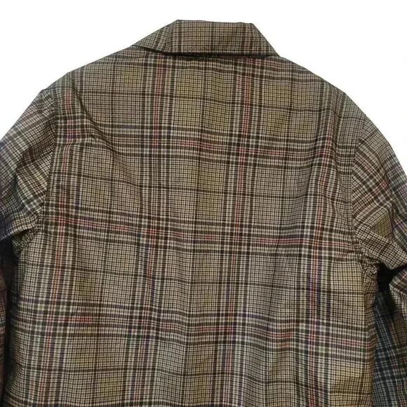 H&M Men's Beige/Black Plaid Windbreaker NEW - Picture 13 of 14